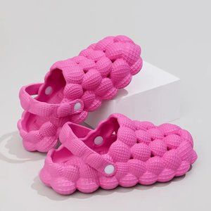 NWT Women's Indoor & Outdoor Slingback Bubble Slides, Solid NonSlip EVA Slippers